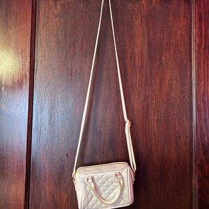 Chic Cream Quilted Crossbody Bag